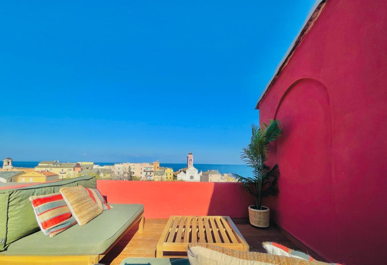 בסטיה Pepites Bastiaises Piazza D'A Appartement Roof Top Vue Mer מראה חיצוני תמונה